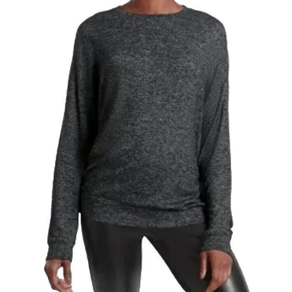 Athleta Mindset slouchy oversized Sweatshirt size Xxs cozy Grey Yoga Athletic